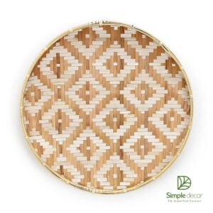 Woven bamboo tray 