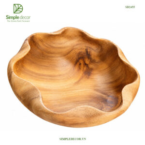 Handcrafted Acacia Wood Bowl from Vietnam